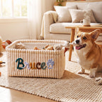 Personalized Dog Toy Basket
