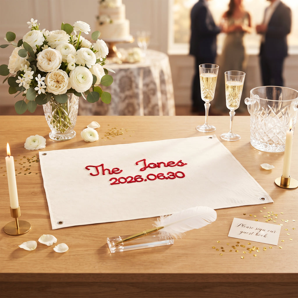 Custom Wedding Sign-In Banner