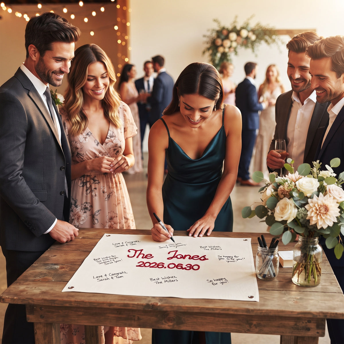 Custom Wedding Sign-In Banner