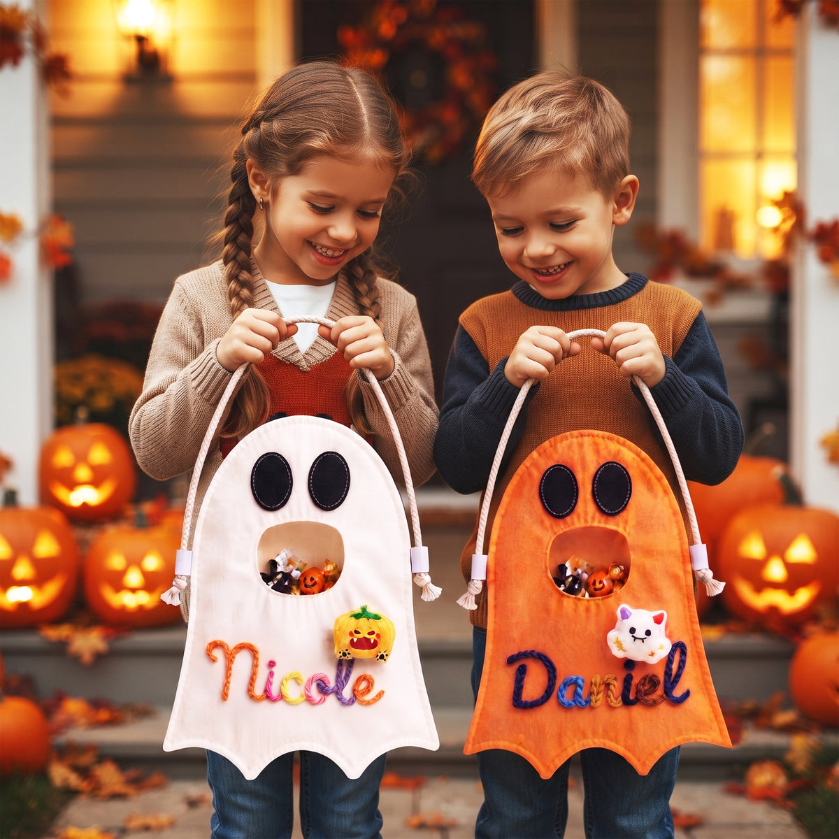 Custom Ghost Trick or Treat Bag