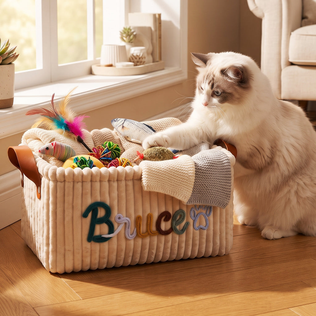 Personalized Dog Toy Basket