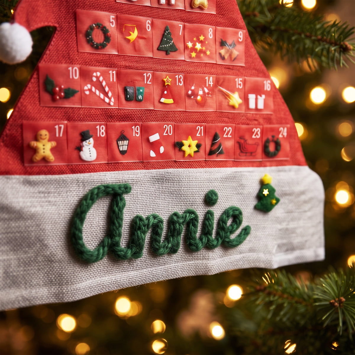 Personalized Fabric Advent Calendar with Pockets