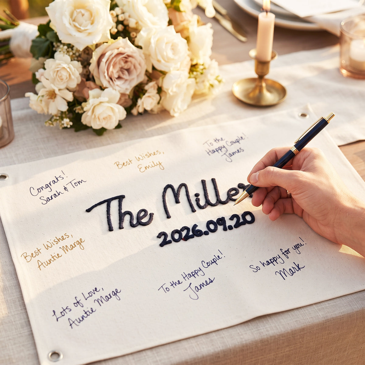 Custom Wedding Sign-In Banner