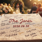 Yarn Name Guest Book with Wedding Date