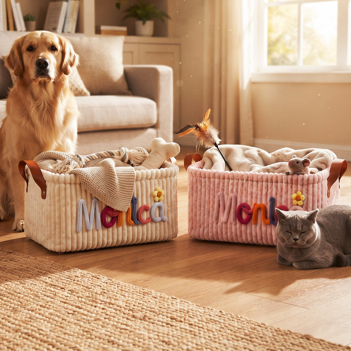 Personalized Dog Toy Basket