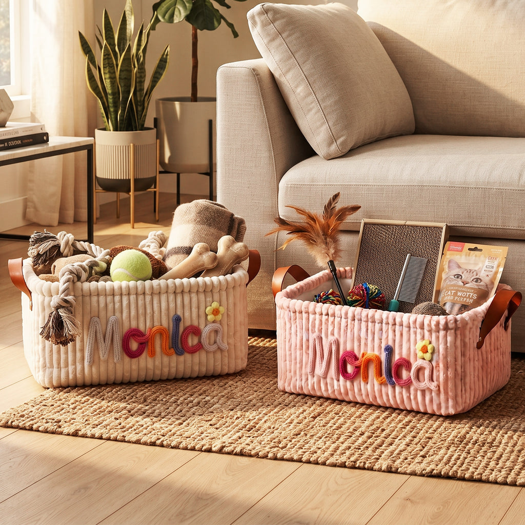 Personalized Dog Toy Basket