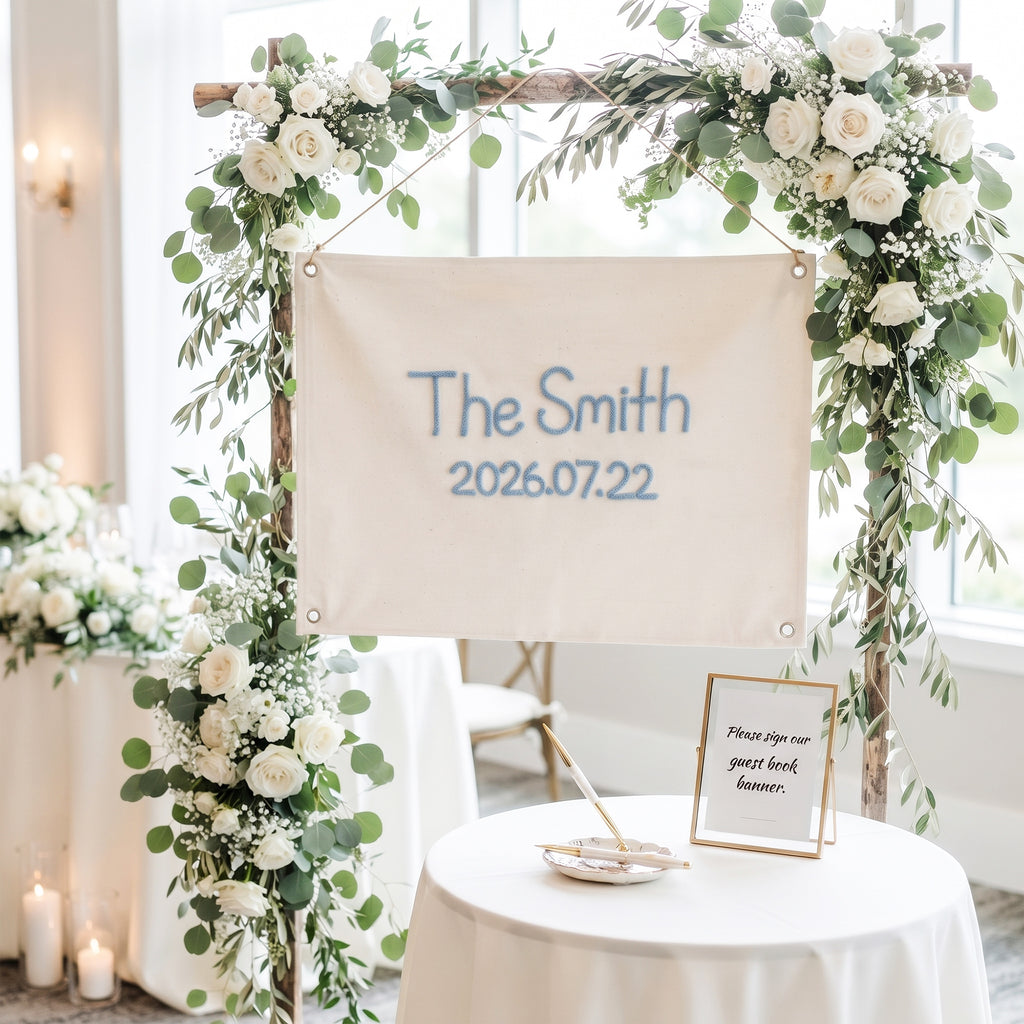 Custom Wedding Sign-In Banner