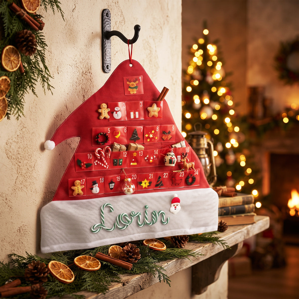 Personalized Fabric Advent Calendar with Pockets