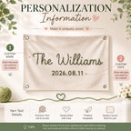 Custom Wedding Sign-In Banner