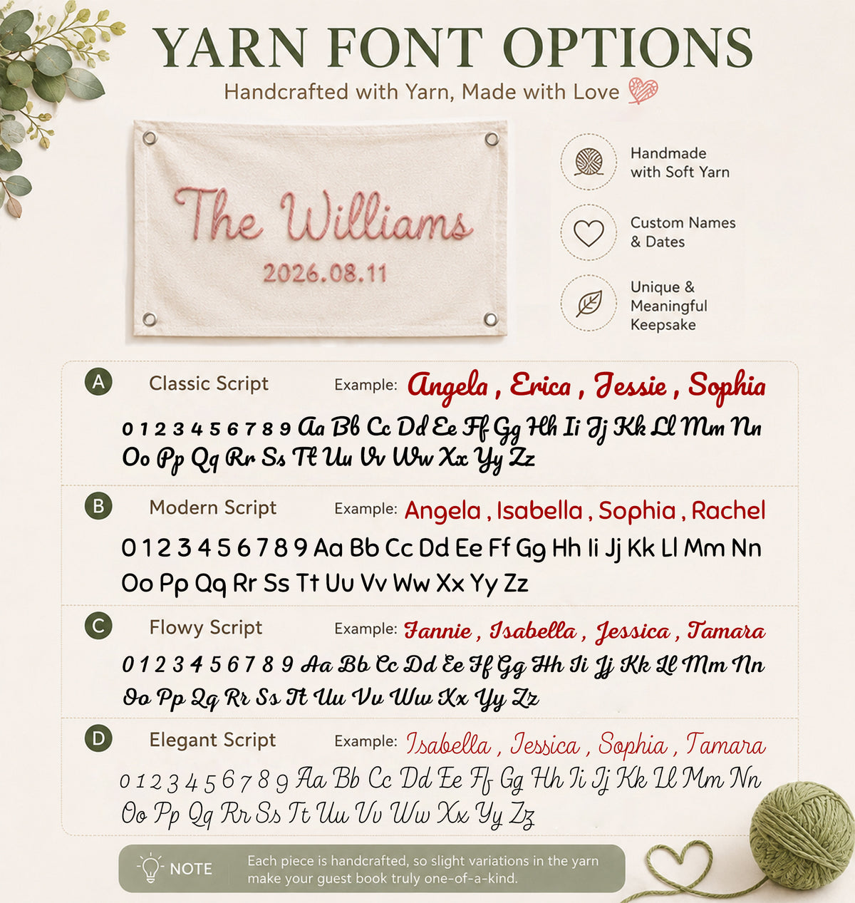 Custom Wedding Sign-In Banner