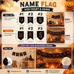 Halloween Black Name Banner