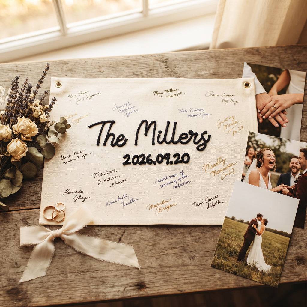 Custom Wedding Sign-In Banner