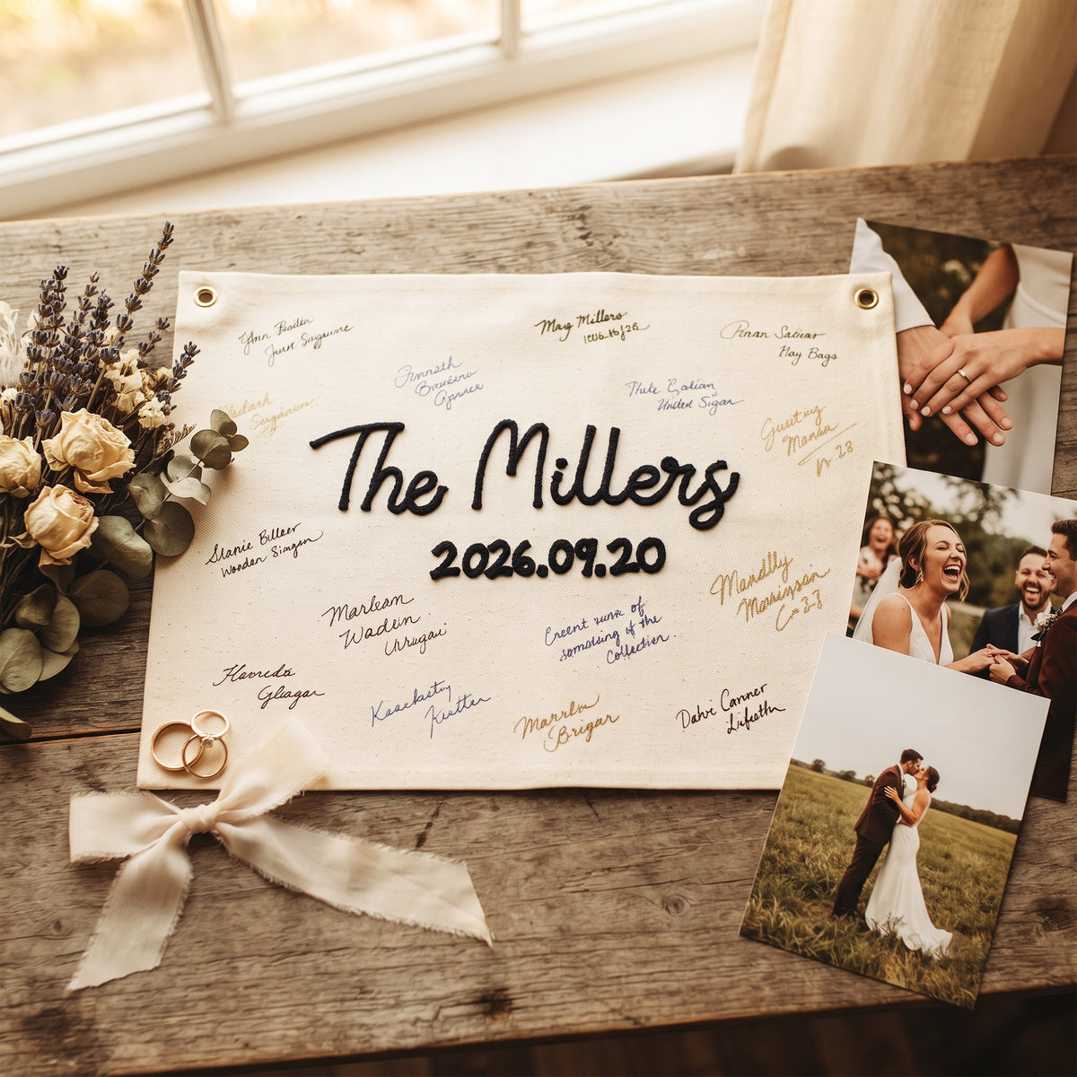 Custom Wedding Sign-In Banner