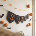Halloween Black Name Banner