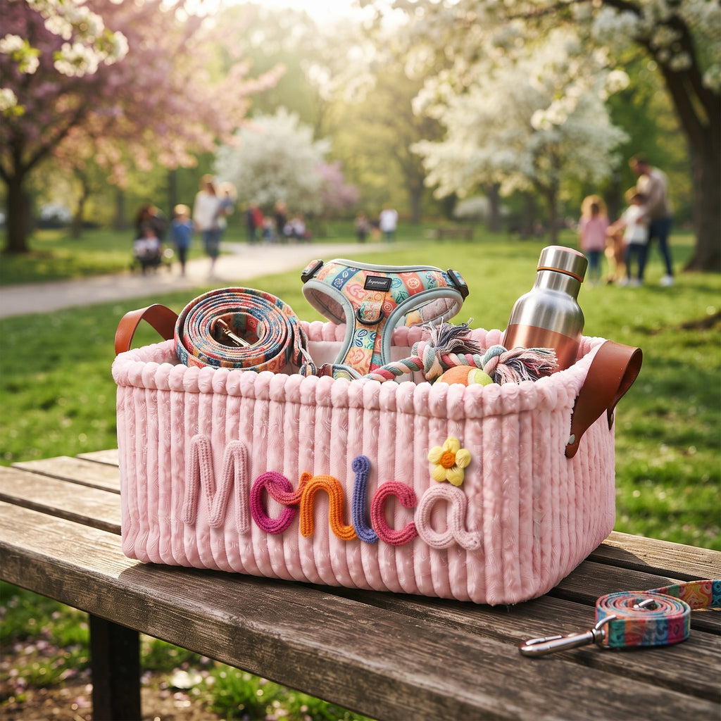 Personalized Dog Toy Basket