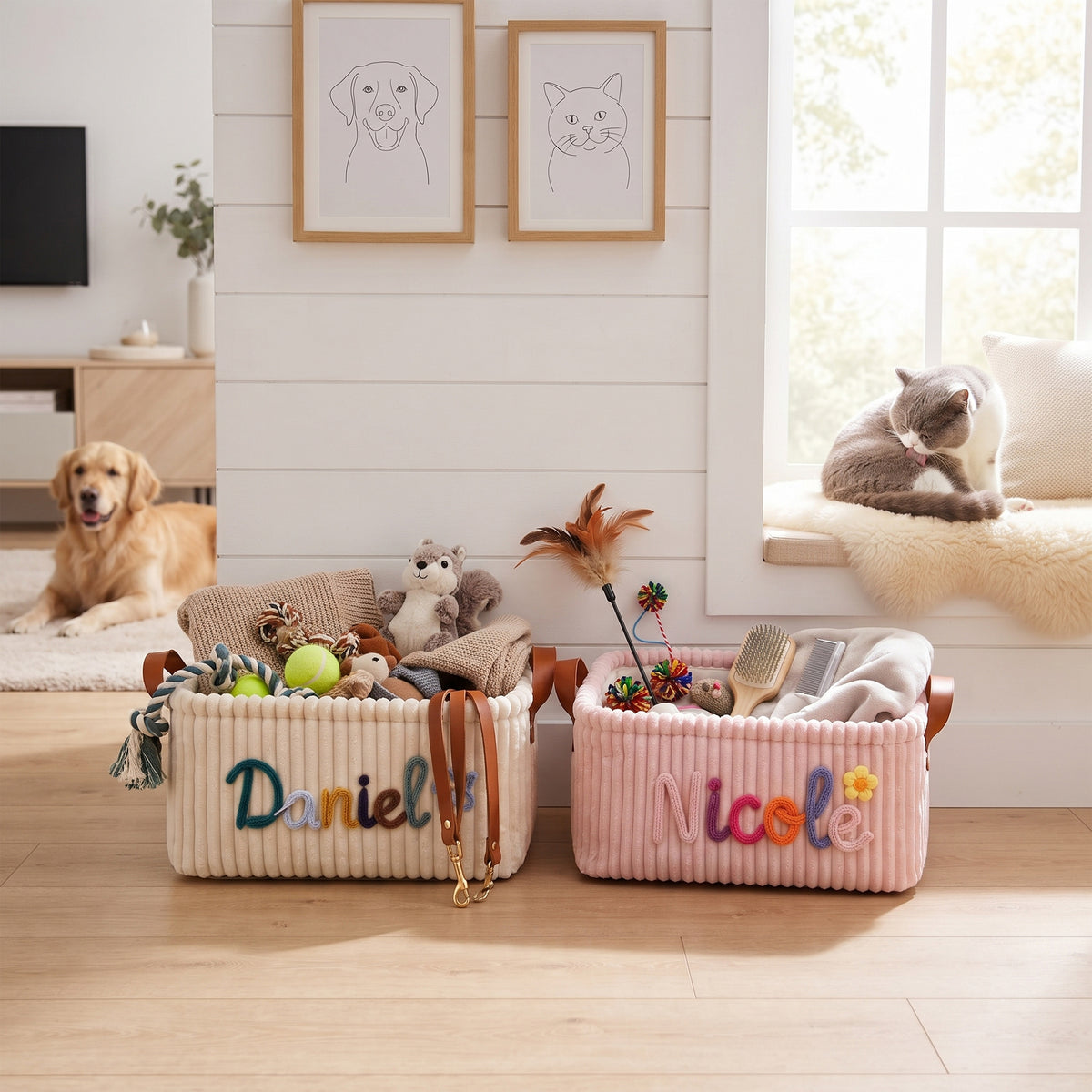 Custom Pet Toy Storage Basket