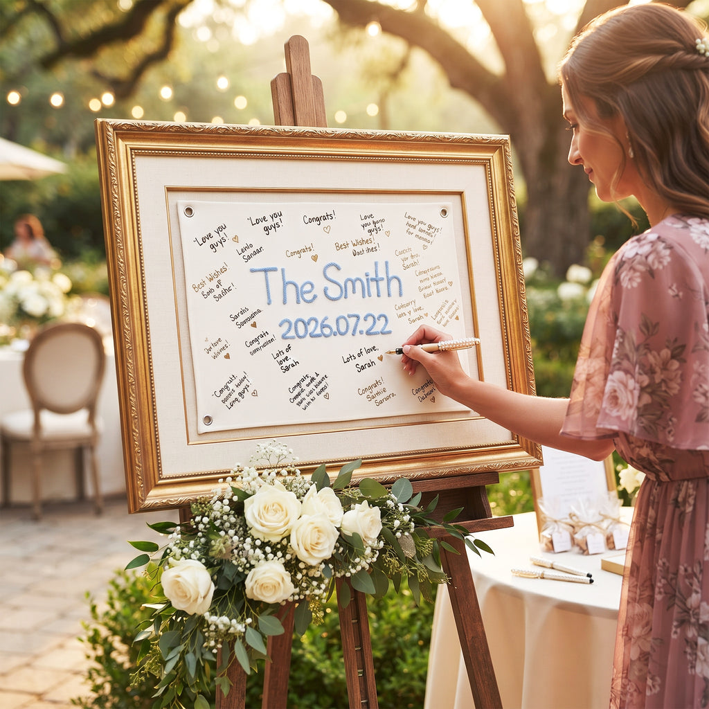 Custom Wedding Sign-In Banner
