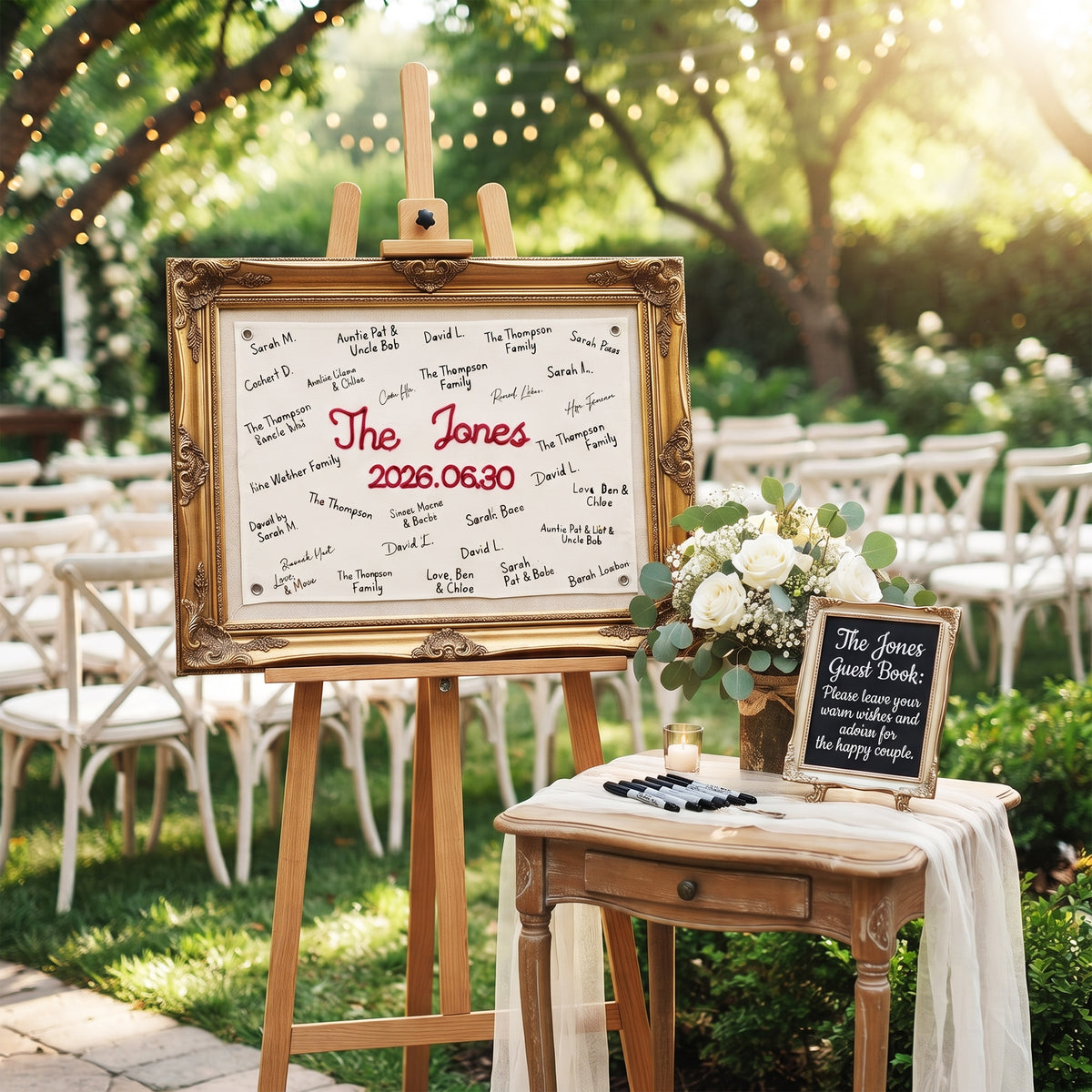 Custom Wedding Sign-In Banner