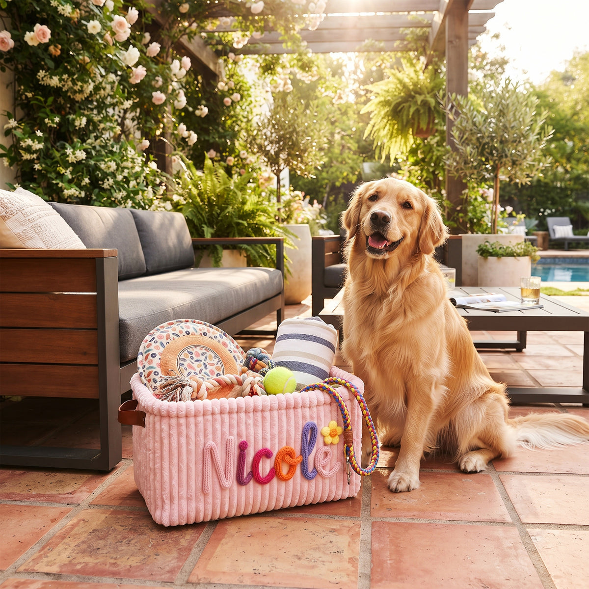 Custom Pet Toy Storage Basket