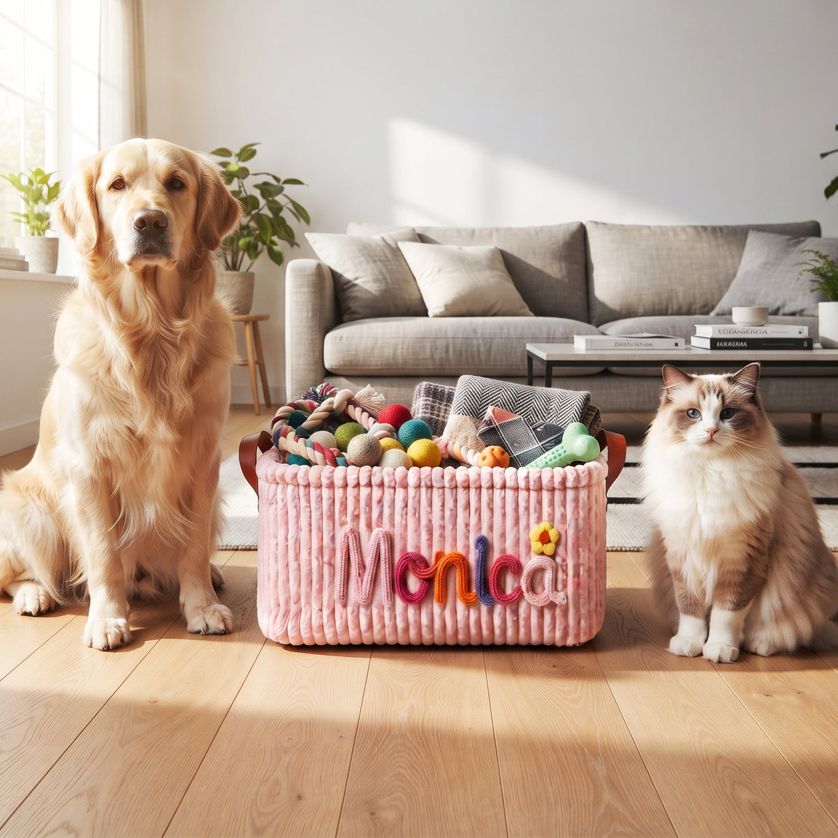 Personalized Dog Toy Basket