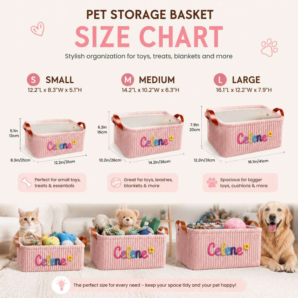 Personalized Dog Toy Basket