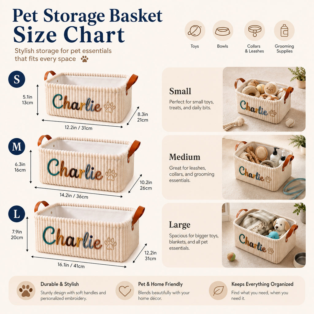 Custom Pet Toy Storage Basket