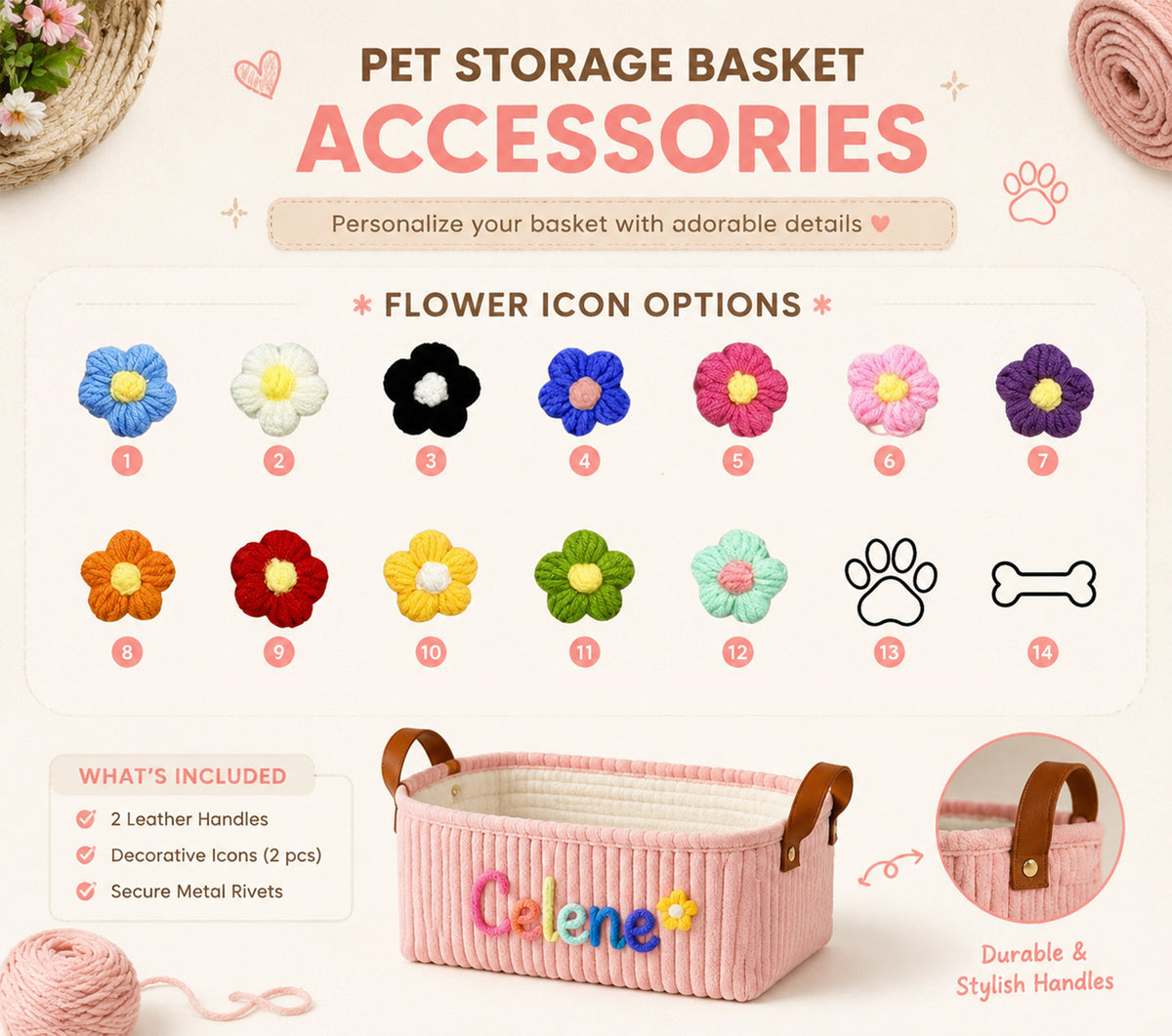 Personalized Dog Toy Basket