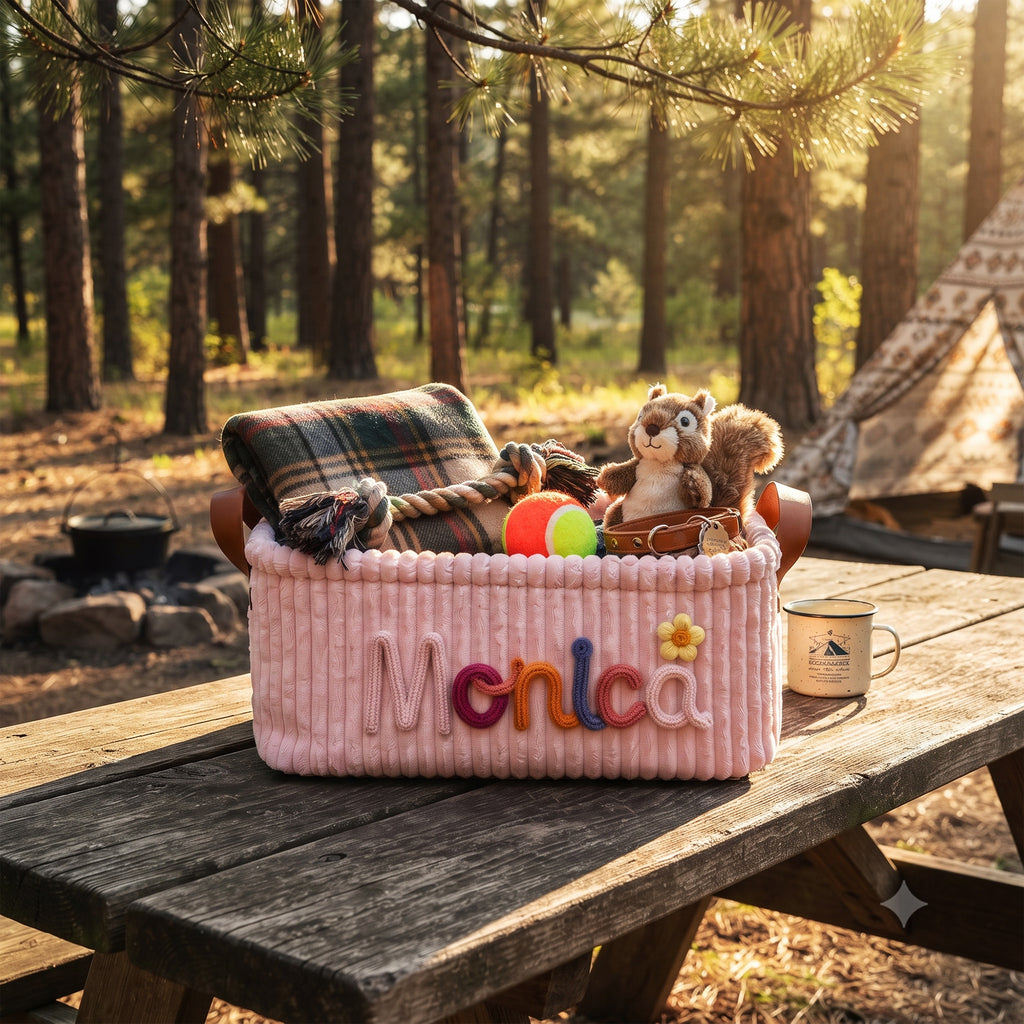 Personalized Dog Toy Basket
