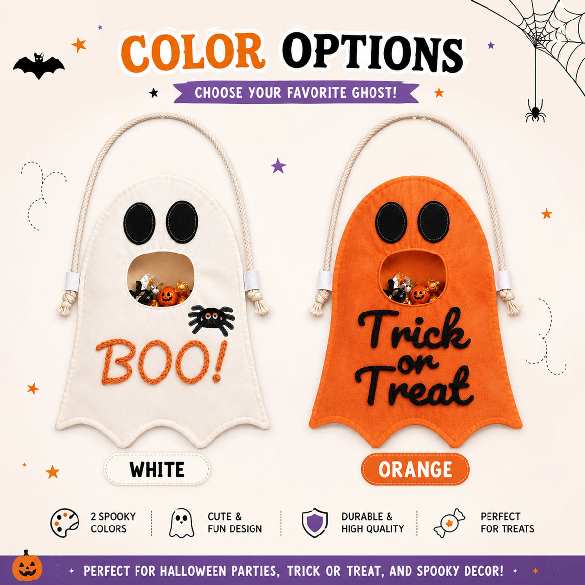 Custom Ghost Trick or Treat Bag