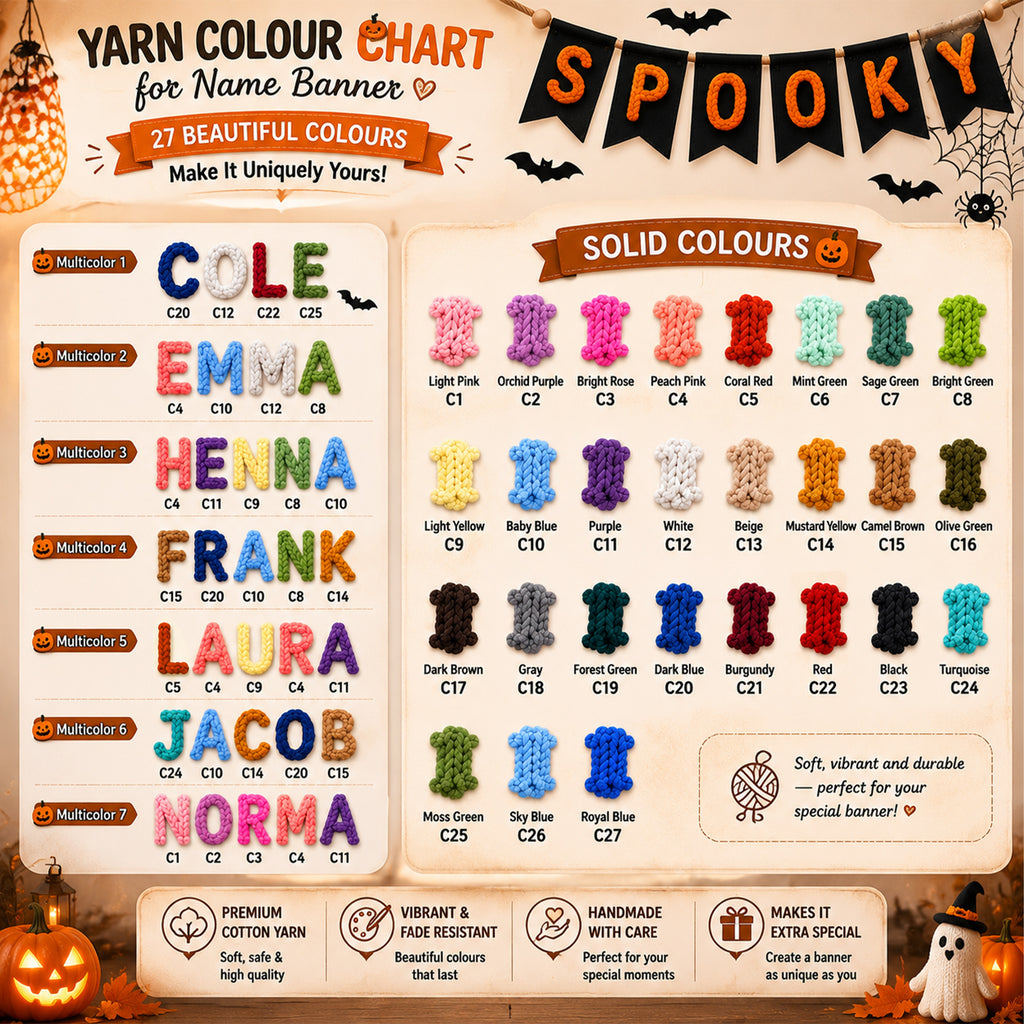 Halloween Black Name Banner