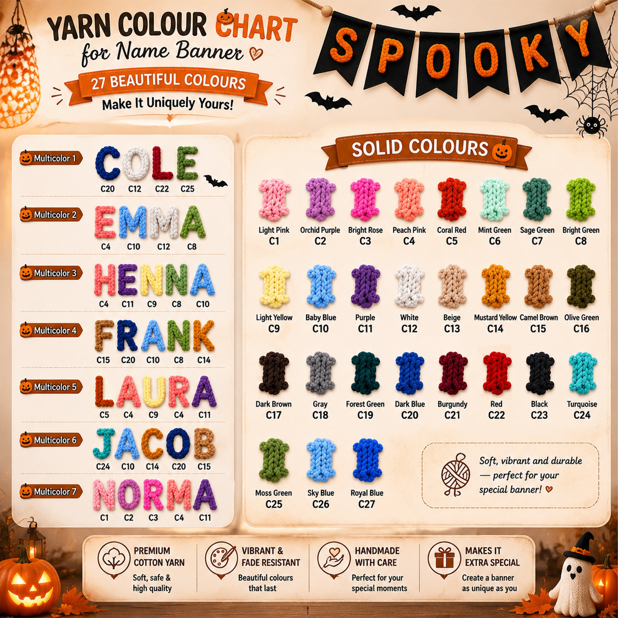 Halloween Black Name Banner