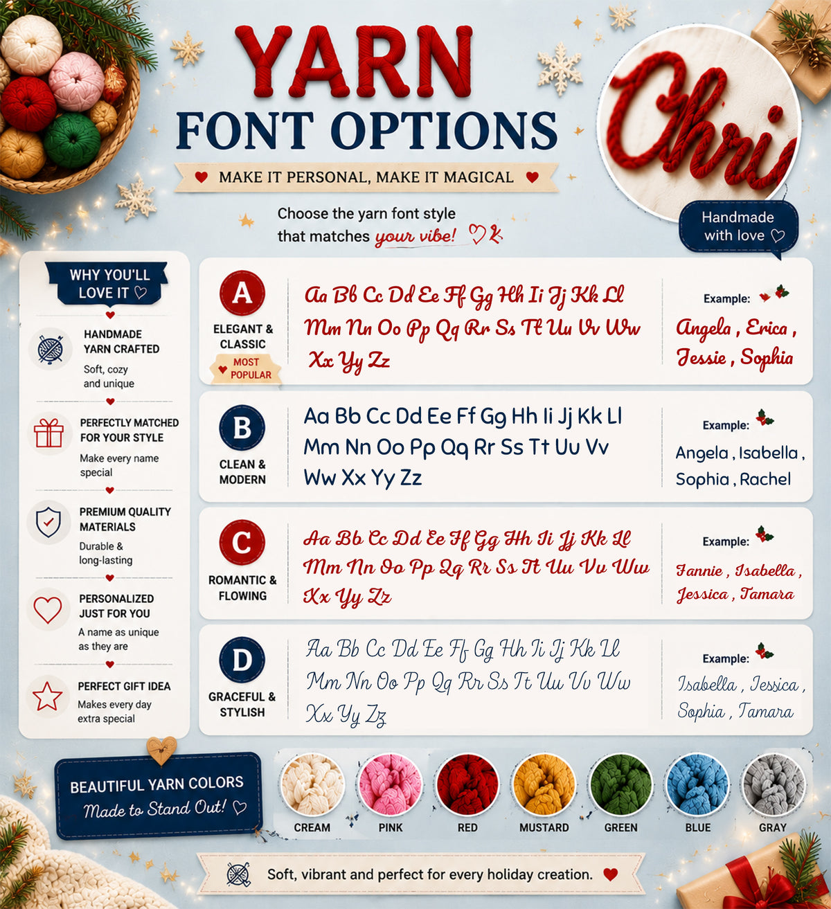 Personalized Advent Calendar with Yarn Name