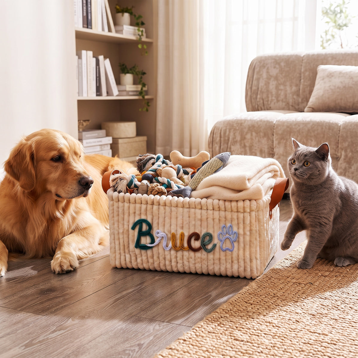 Personalized Dog Toy Basket