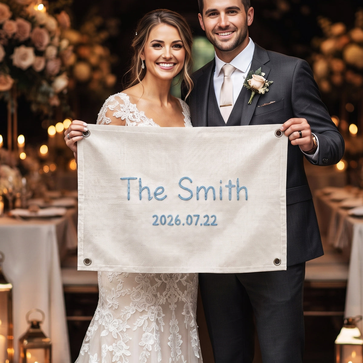 Yarn Name Guest Book with Wedding Date
