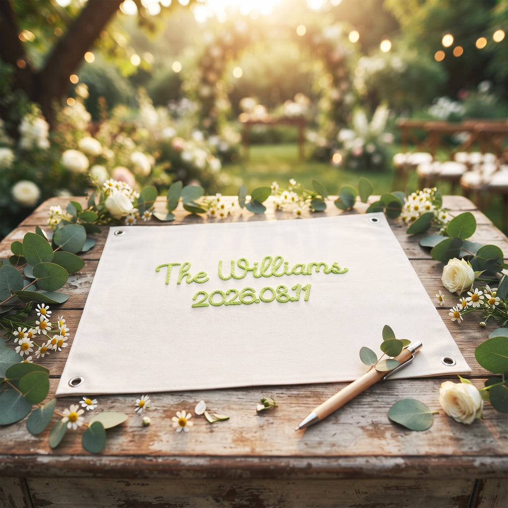 Custom Wedding Sign-In Banner