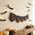 Halloween Black Name Banner