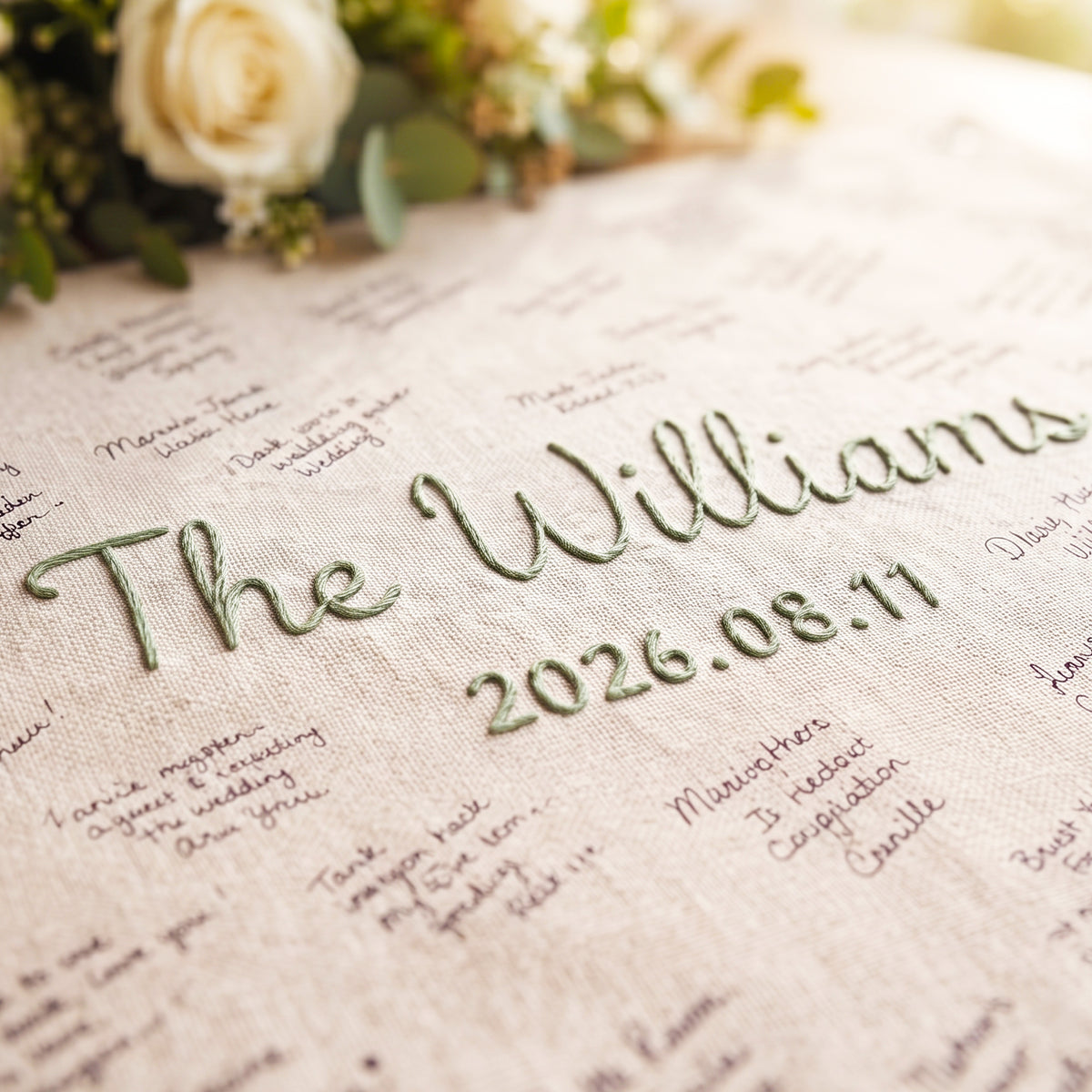 Yarn Name Guest Book with Wedding Date