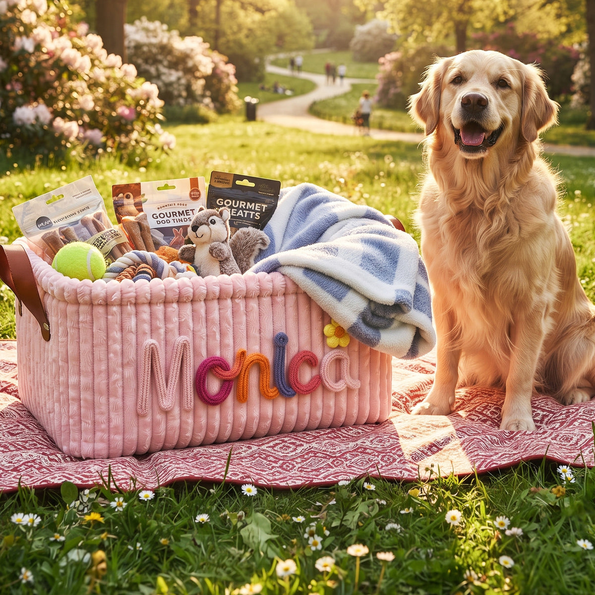 Personalized Dog Toy Basket