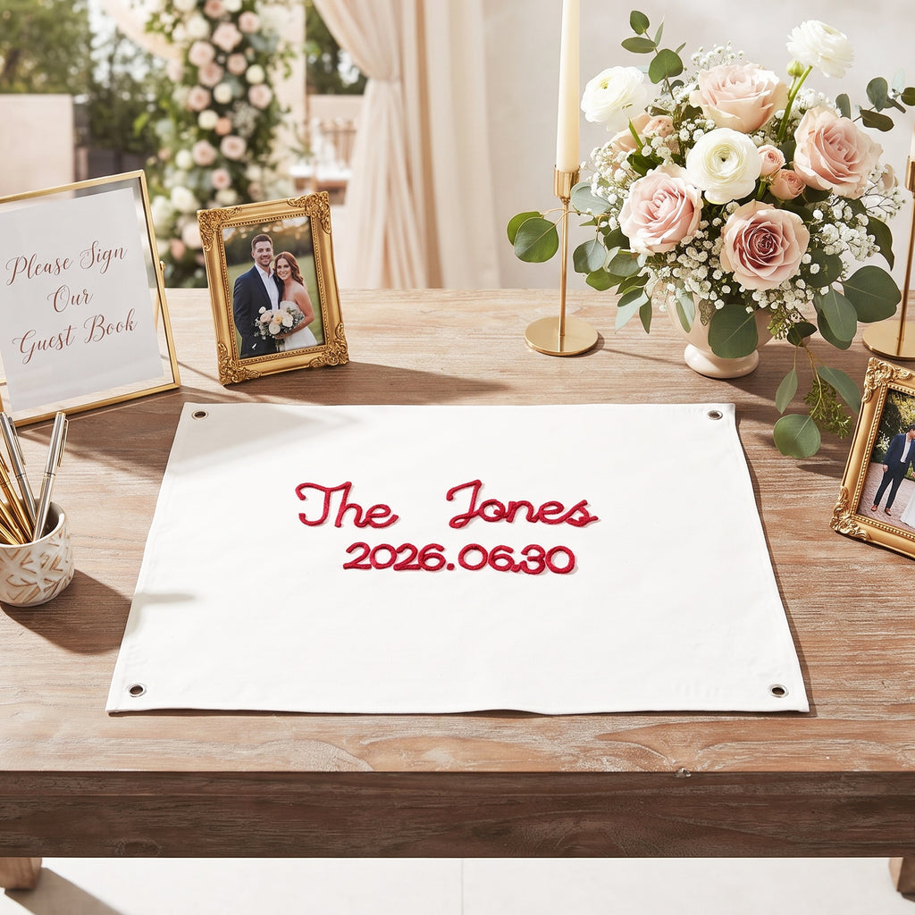 Custom Wedding Sign-In Banner