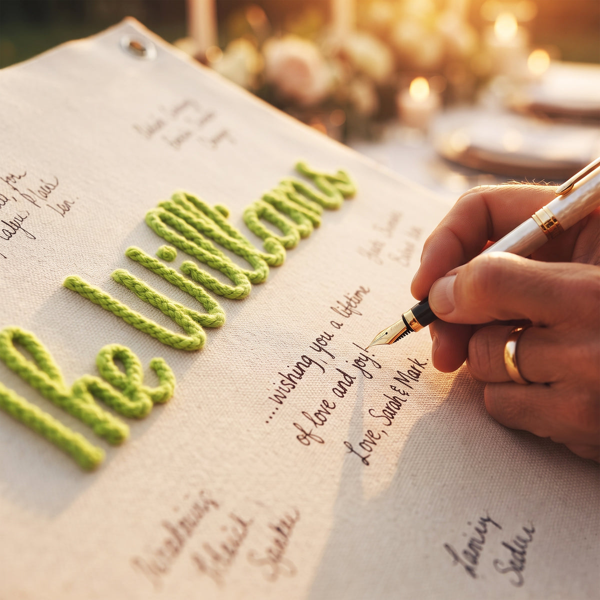 Custom Wedding Sign-In Banner