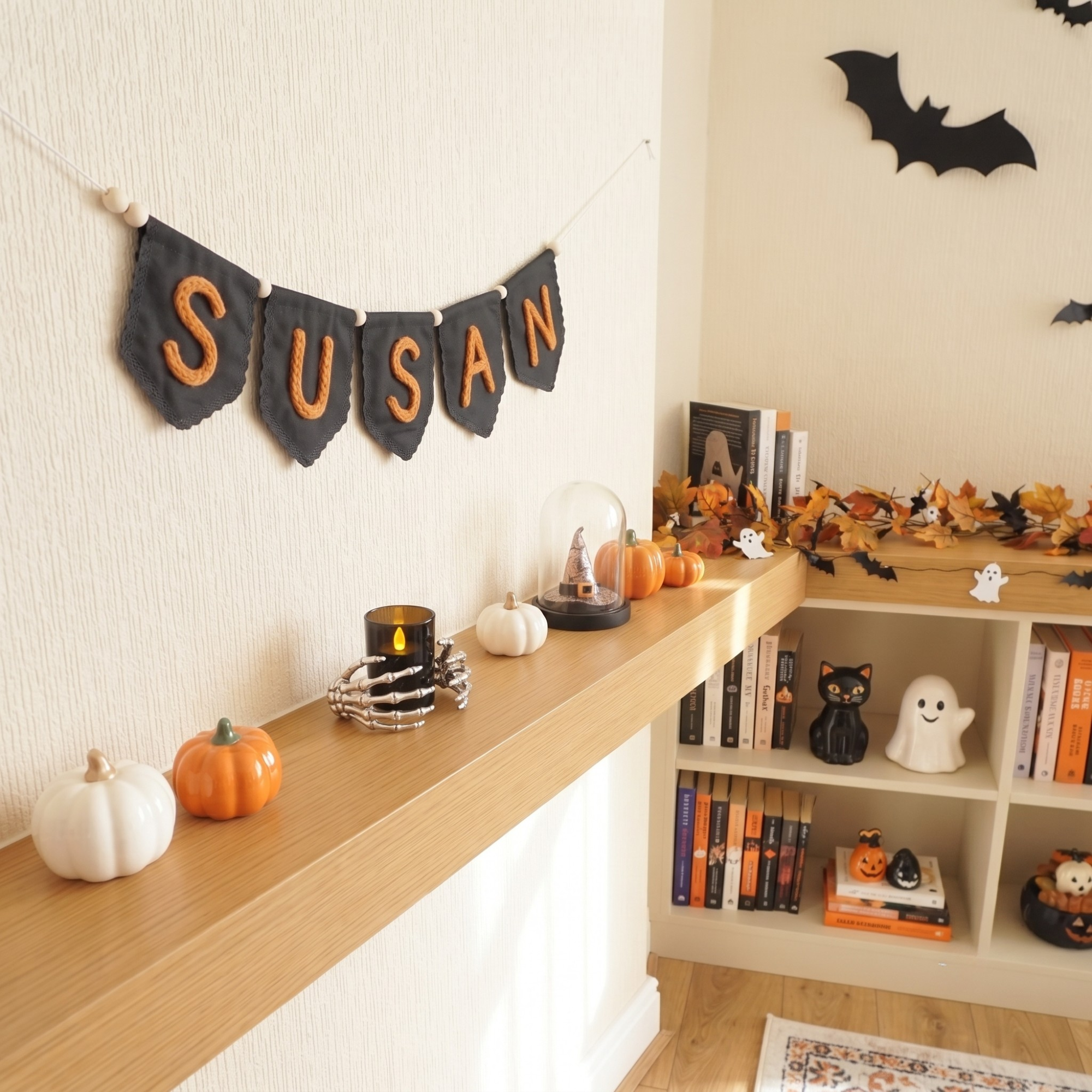 Halloween Black Name Banner