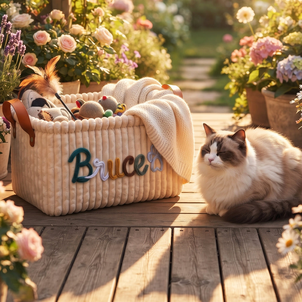 Personalized Dog Toy Basket