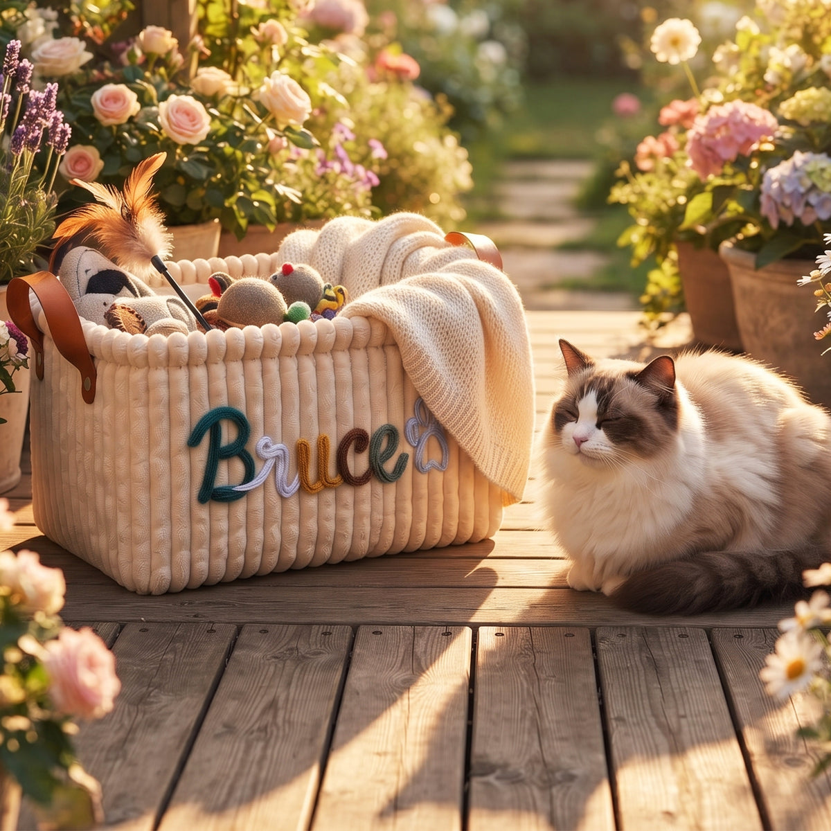 Personalized Dog Toy Basket