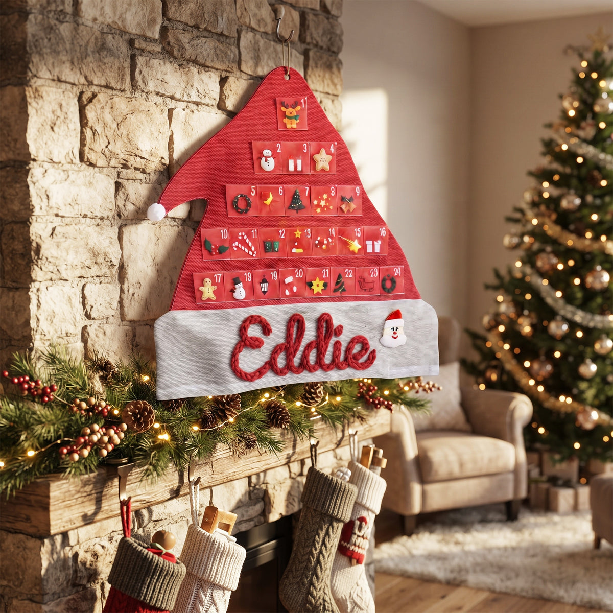 Personalized Fabric Advent Calendar with Pockets
