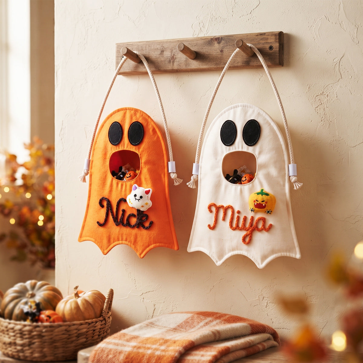 Custom Ghost Trick or Treat Bag