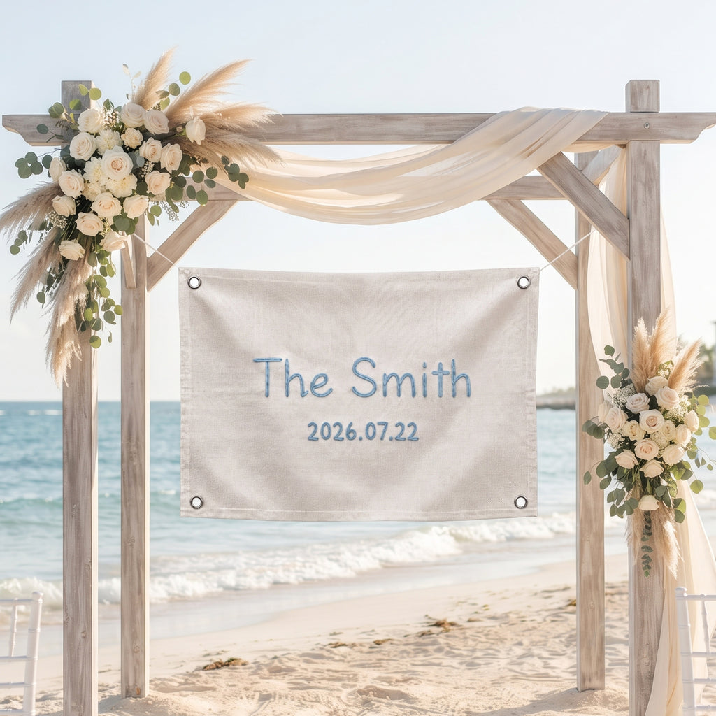 Yarn Name Guest Book with Wedding Date