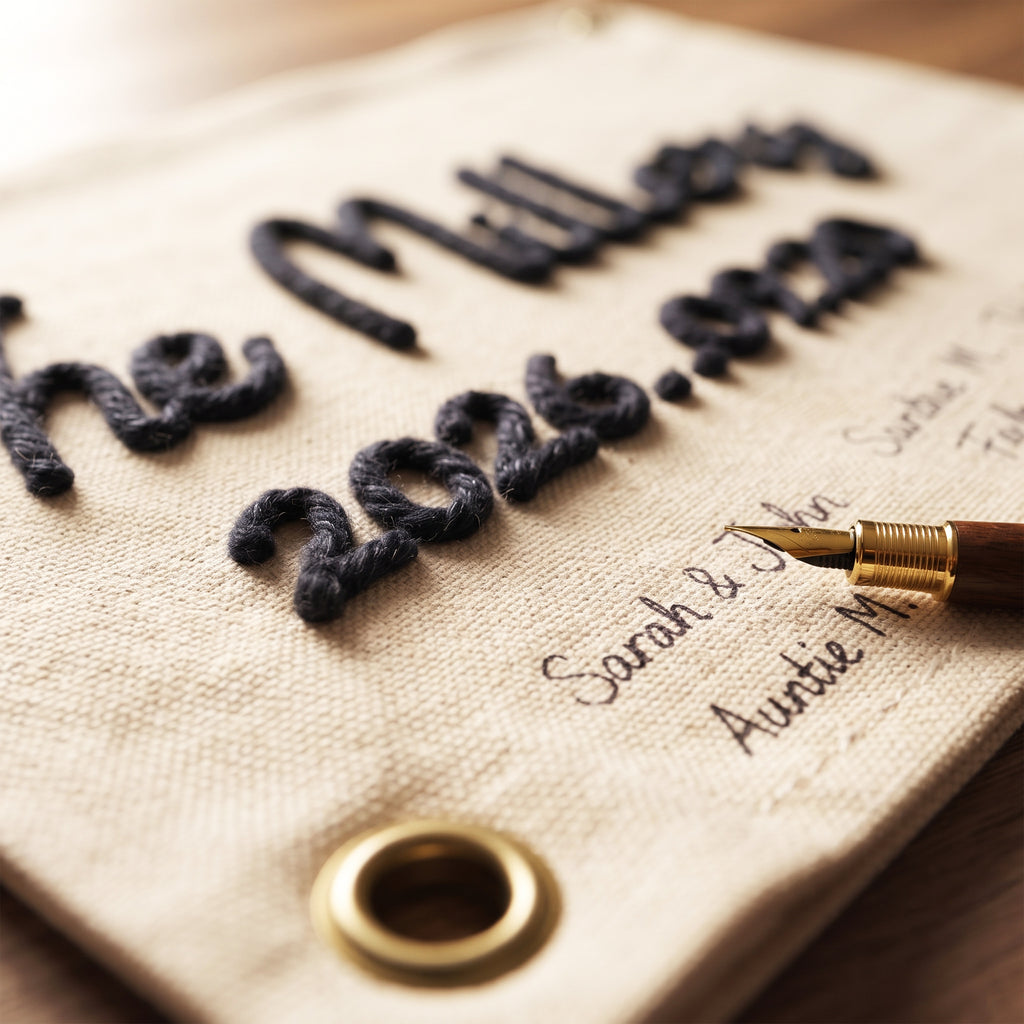 Custom Wedding Sign-In Banner