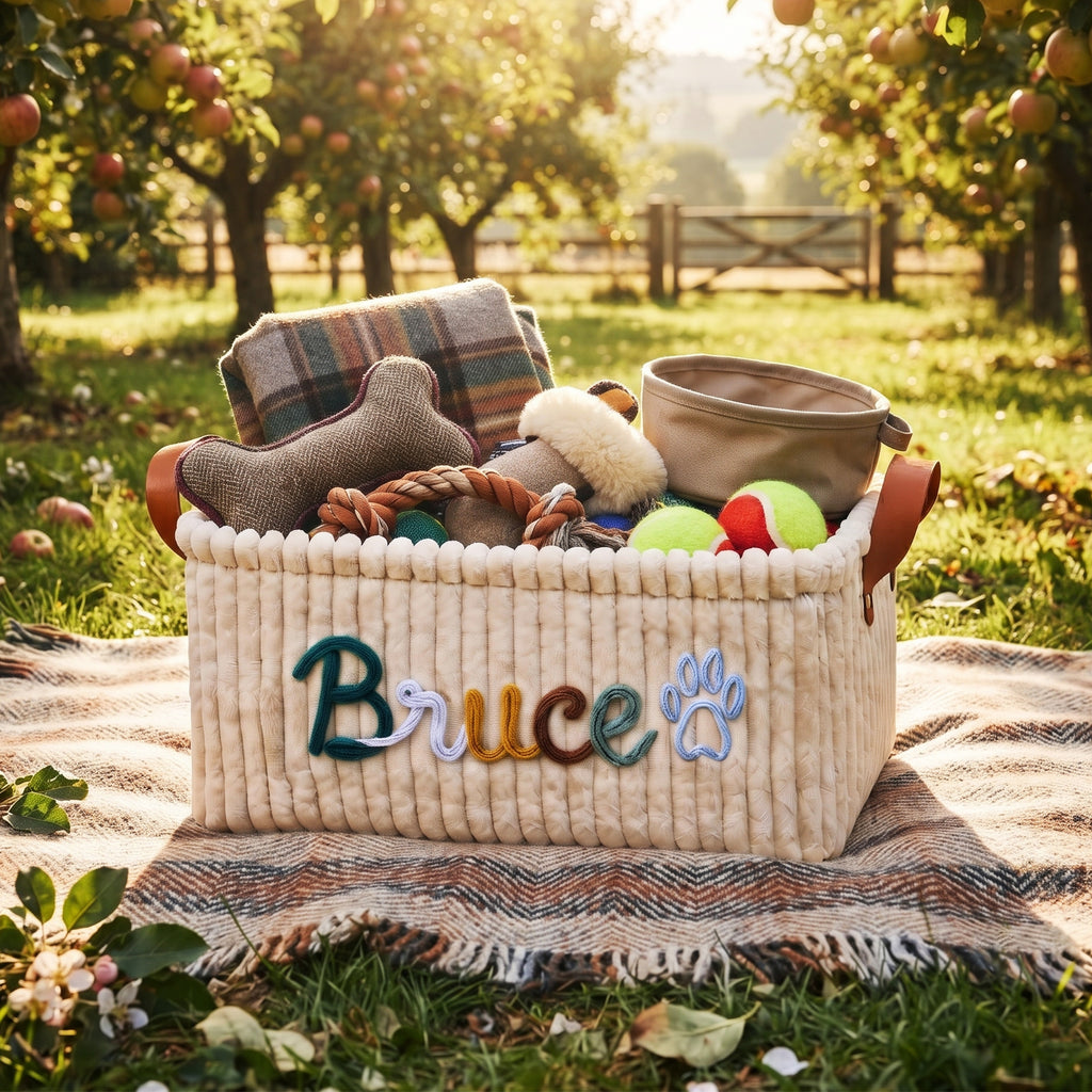 Personalized Dog Toy Basket